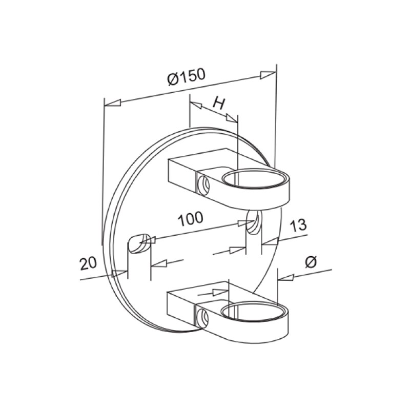 Round Wall Bracket